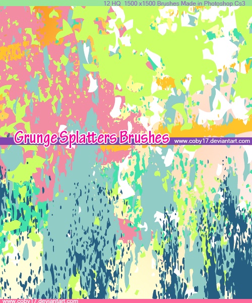 Grunge Splatters Photoshop brush