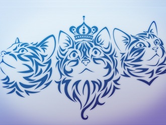 Tribal Kittehs Photoshop brush