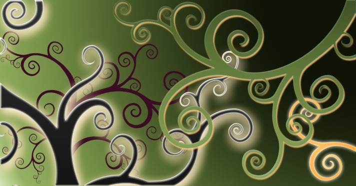 Swirl Trees Photoshop brush