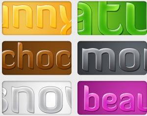 Glossy Text Styles Photoshop brush