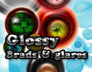 Glossy brads & glares Photoshop brush