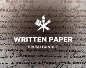 Written Paper Photoshop brush
