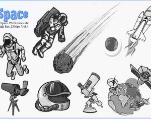 20 Space PS Brushes abr  Vol.4 Photoshop brush