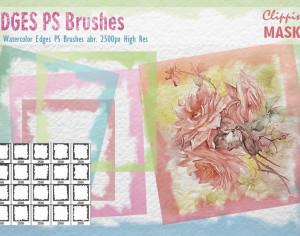 Watercolor Edges PS Brushes Photoshop brush