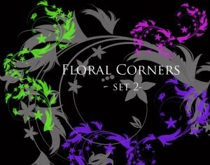 Floral Corners - set 2 Photoshop brush
