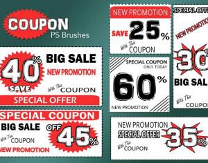 20 Coupon PS Brushes abr. Vol.5 Photoshop brush