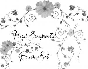 Floral Ornamental Brush Set Photoshop brush