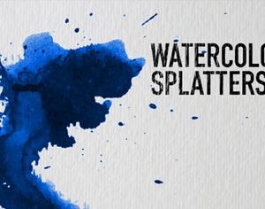 Watercolor Splatters Photoshop brush