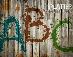 26 Alpha Splatter PS Brushes abr vol.7 Photoshop brush
