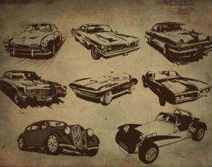 Free Retro Style Car Brushes Photoshop brush