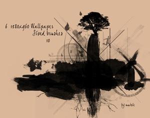 6 WallPaper Sized Masks Photoshop brush