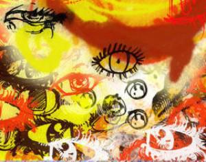 doodle eyes and circles Photoshop brush