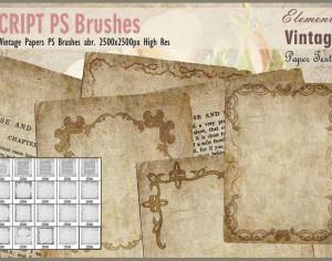 Vintage Papers PS Brushes abr. Photoshop brush