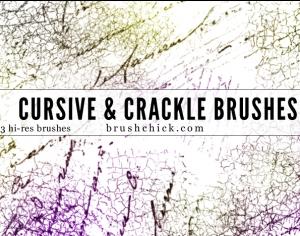 Cursive & Crackle Photoshop brush