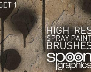 Hi-Res Spraypaint Photoshop Brushes-Set One Photoshop brush