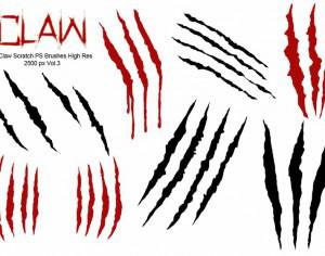 20 Claw Scratch PS Brushes ABR.  vol.3 Photoshop brush