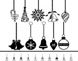 14 Christmas Ornament Brushes Photoshop brush