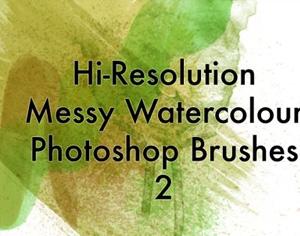 Messy Watercolors V2 Photoshop brush