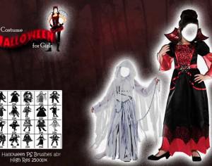 Halloween Costume for Girls PS Brushes abr Photoshop brush