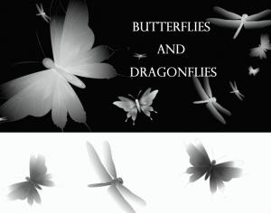 Butterflies and Dragonflies Photoshop brush