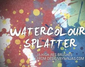 Watercolour Splatter Photoshop brush