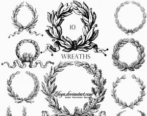 Wreaths Photoshop brush