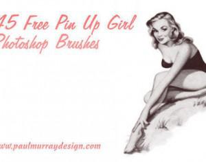 45 Retro Pin Up Girls Photoshop brush