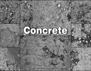 20 Concrete PS Brushes abr  Photoshop brush