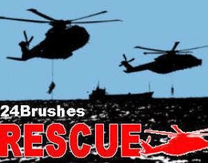 24 Rescue Helicopter Brushes Photoshop brush