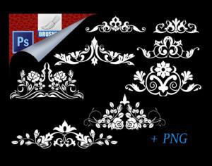 8 Free Ornament Brushes Photoshop brush