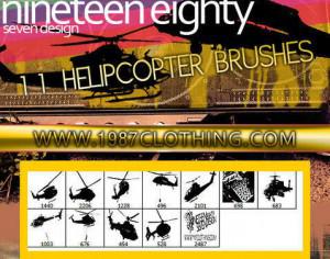 Helicopter Brush Set Photoshop brush