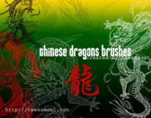 Chinese Dragons Brushes by hawksmont Photoshop brush