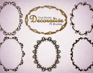 20 Decorative Oval PS Brushes abr. Vol.6 Photoshop brush