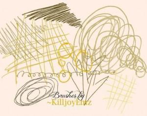 Messy Doodle Brush Pack  Photoshop brush