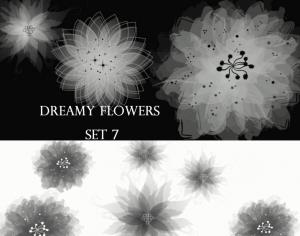 Dreamy Flowers set 7 Photoshop brush