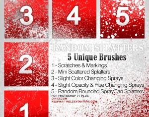 Random Splatters Photoshop brush