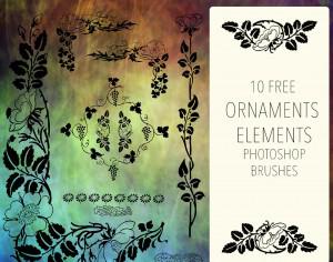 Ornament Floral Elements Photoshop brush