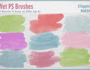 Watercolor Mask PS Brushes abr. Photoshop brush