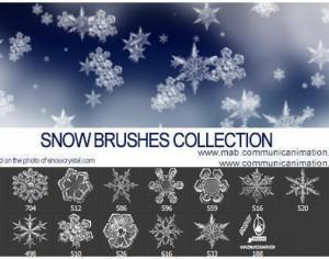 Real Snow Flakes Brushes Photoshop brush
