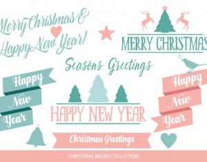 Cute Collection of Christmas Brushes Photoshop brush