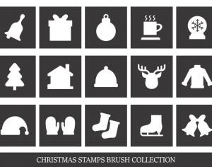 Christmas Stamp Brush Collection Photoshop brush