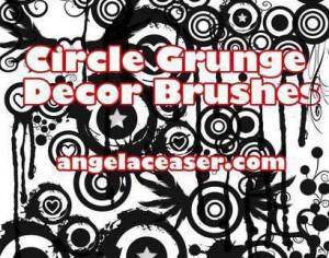 Grunge Cirle Decor Brush Demo by AngelaDesigns Photoshop brush