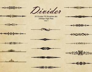 20 Divider Ps Brushes abr. vol.1 Photoshop brush
