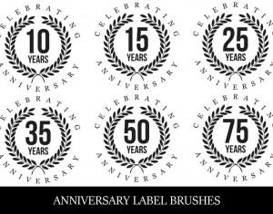 Anniversary Label Brushes Photoshop brush