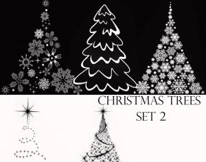 Christmas Tree brushes Set 2 Photoshop brush