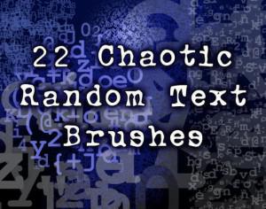 22 Chaotic Random Text Brushes Photoshop brush