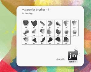 20 Watercolor Brushes V1 Photoshop brush