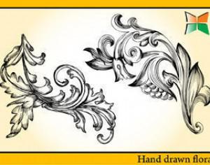 Hand Drawn Floral - 2 Photoshop brush