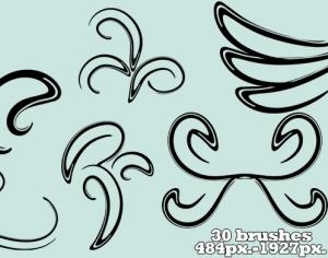 Big Thick Swirls Photoshop brush