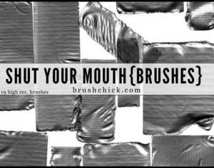 Shut Your Mouth - Duct Tape Brushes Photoshop brush